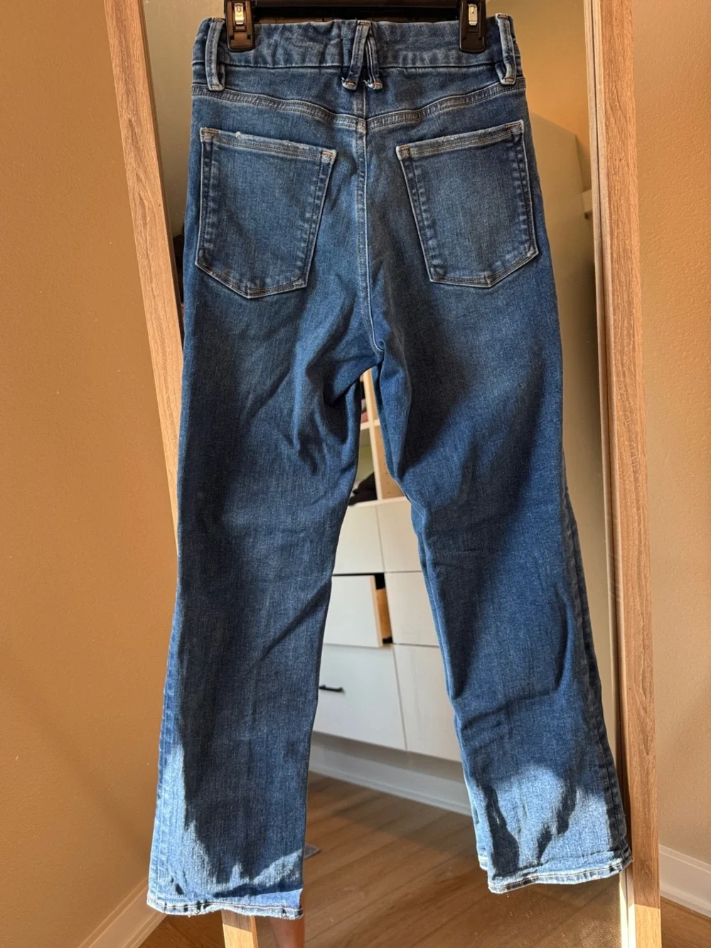 Good American Blue Straight-Leg Jeans